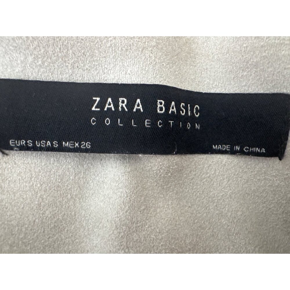 ZARA Basic Medium Collection Open Front Beige Lon… - image 5